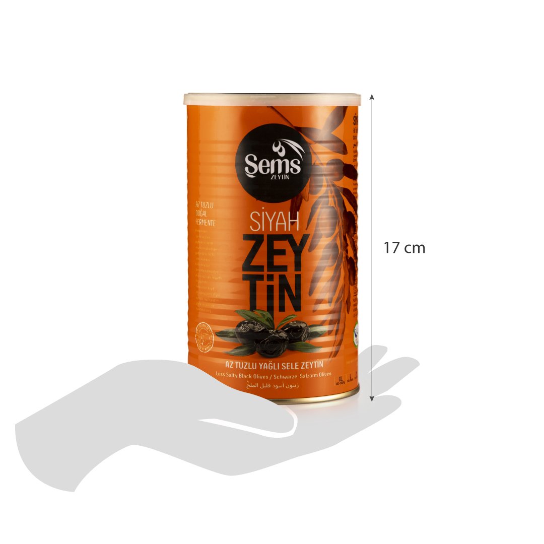 Şems Siyah Zeytin 321-350 Kalibre 900gr 6'lı