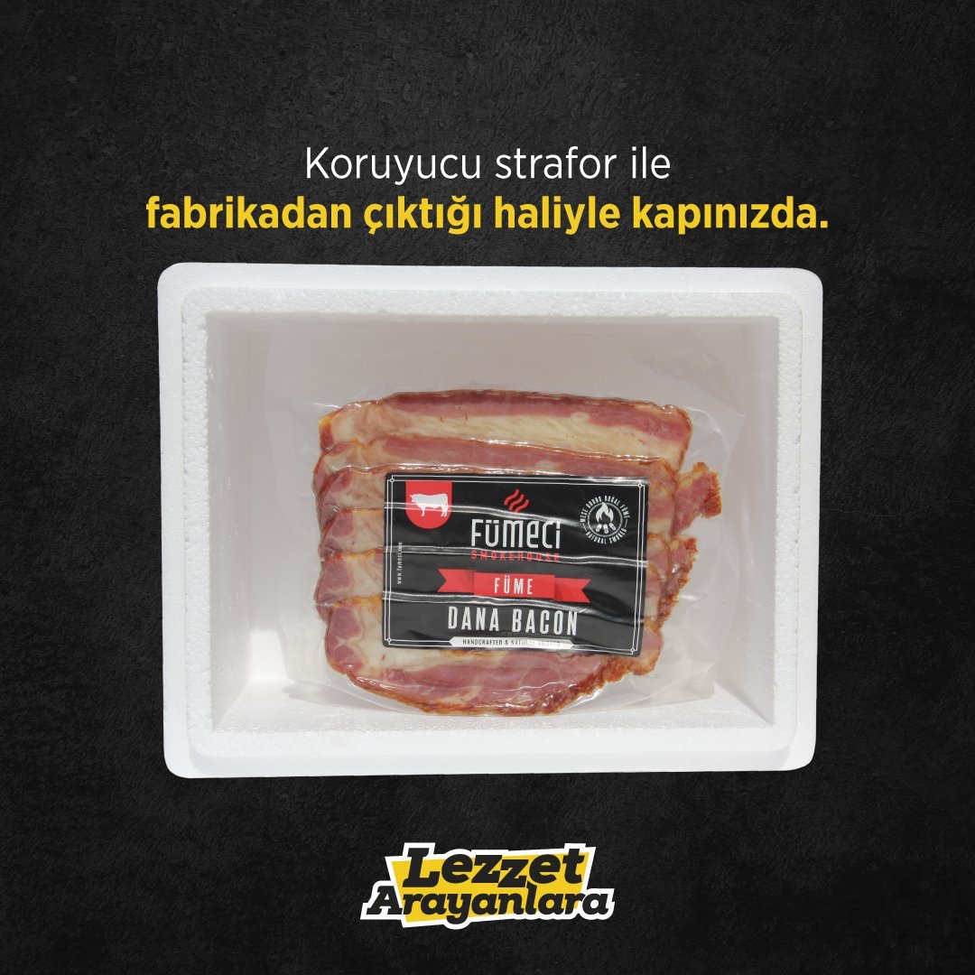 Fümeci Smokehouse İsli Dana Bacon Doğal Odun Dumanı İle İslenmiş 100gr