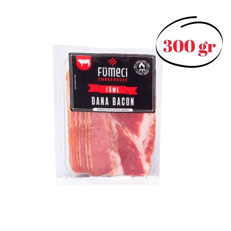 Fümeci Smokehouse İsli Dana Bacon Doğal Odun Dumanı İle İslenmiş 300gr