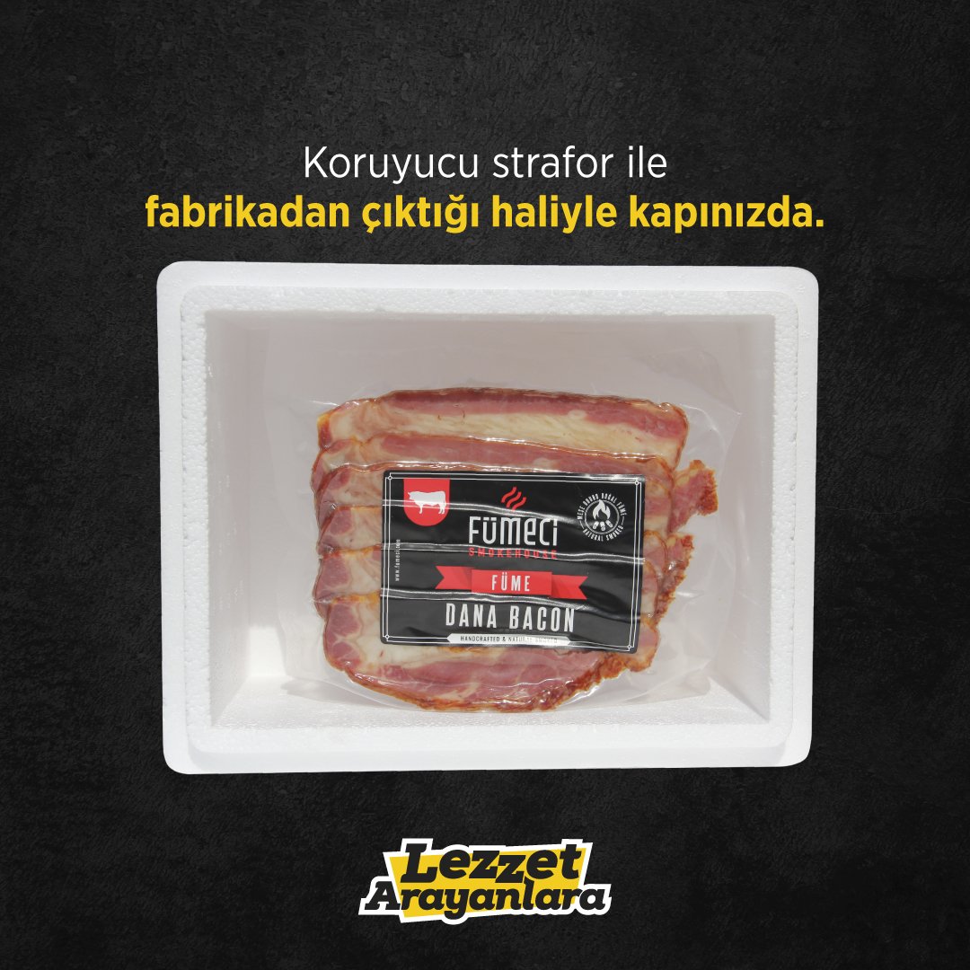 Fümeci Smokehouse İsli Dana Bacon Doğal Odun Dumanı İle İslenmiş 300gr