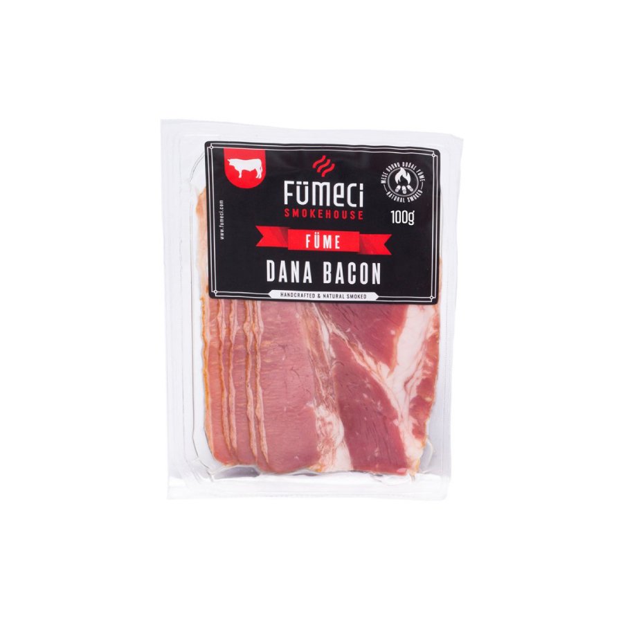 Fümeci Smokehouse Dana Bacon 100gr 2’li Doğal Odun Dumanı İle İslenmiş