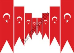 50X150 cm Türk Kırlangıç Bayrak