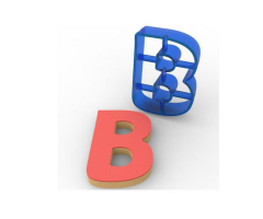 B harfi Polikarbon Kurabiye Kalıbı