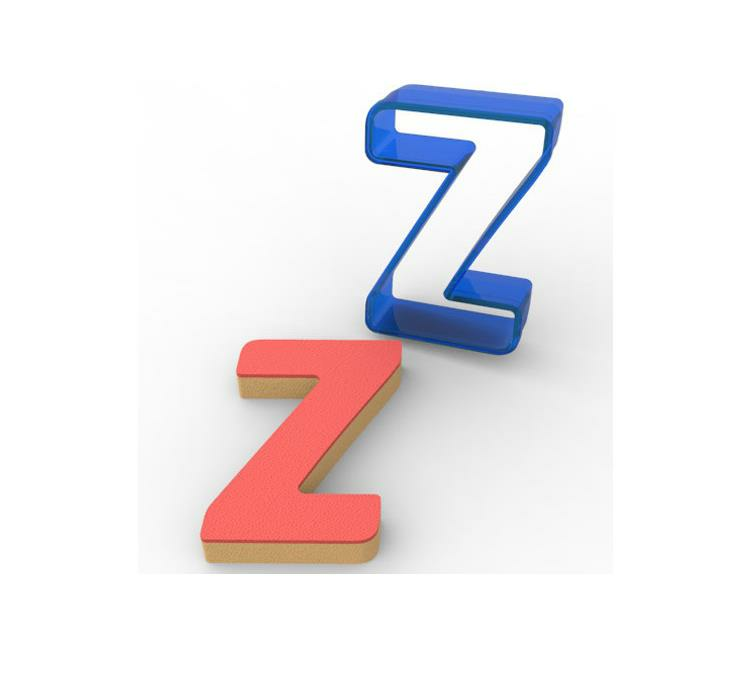 Z harfi Polikarbon Kurabiye Kalıbı