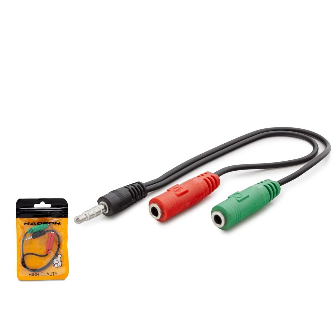 MİKROFON KULAKLIK KABLOSU M/2F 20CM AUX 3.5mm MİKROFON KULAKLIK KABLOSU HADRON HN4708