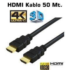 Gesi GS 172 HDMI Kablo 50 Metre Altın Uçlu 3D 4K Çipsetli 30 AWG 1.4V