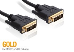 S-link SLX-515 DVI/DVI Kablo 24+1 M/M 1.5m Kılıf Korumalı DVI Kablosu