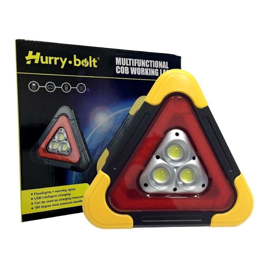 Hurry. Bolt  (7709) Trafik Uyarı İkaz Lambası 200mAh USB Çıkış Portlu Şarjlı LED