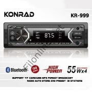 KONRAD KR-999  4X55 WATT ÇİFT USB SD-MMC-FM BLUETOOTH OTO TEYP