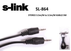 S-LINK SL-864 SES KABLOSU 5 METRE 3.5 MM STEREO SES KABLOSU