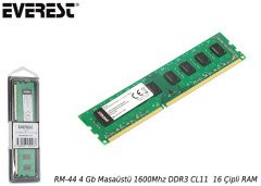 EVEREST RM-44 RAM 4GB MASAÜSTÜ 1600MHZ DDR3 CL11 16 ÇİPLİ RAM