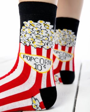 Popcorn Desen Soket Çorap
