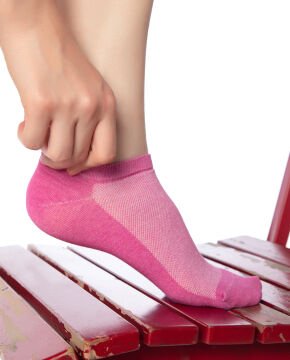 Pembe Renk Kısa Soket Çorap Adele
