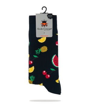 Meyve Desenli Erkek Soket Çorap