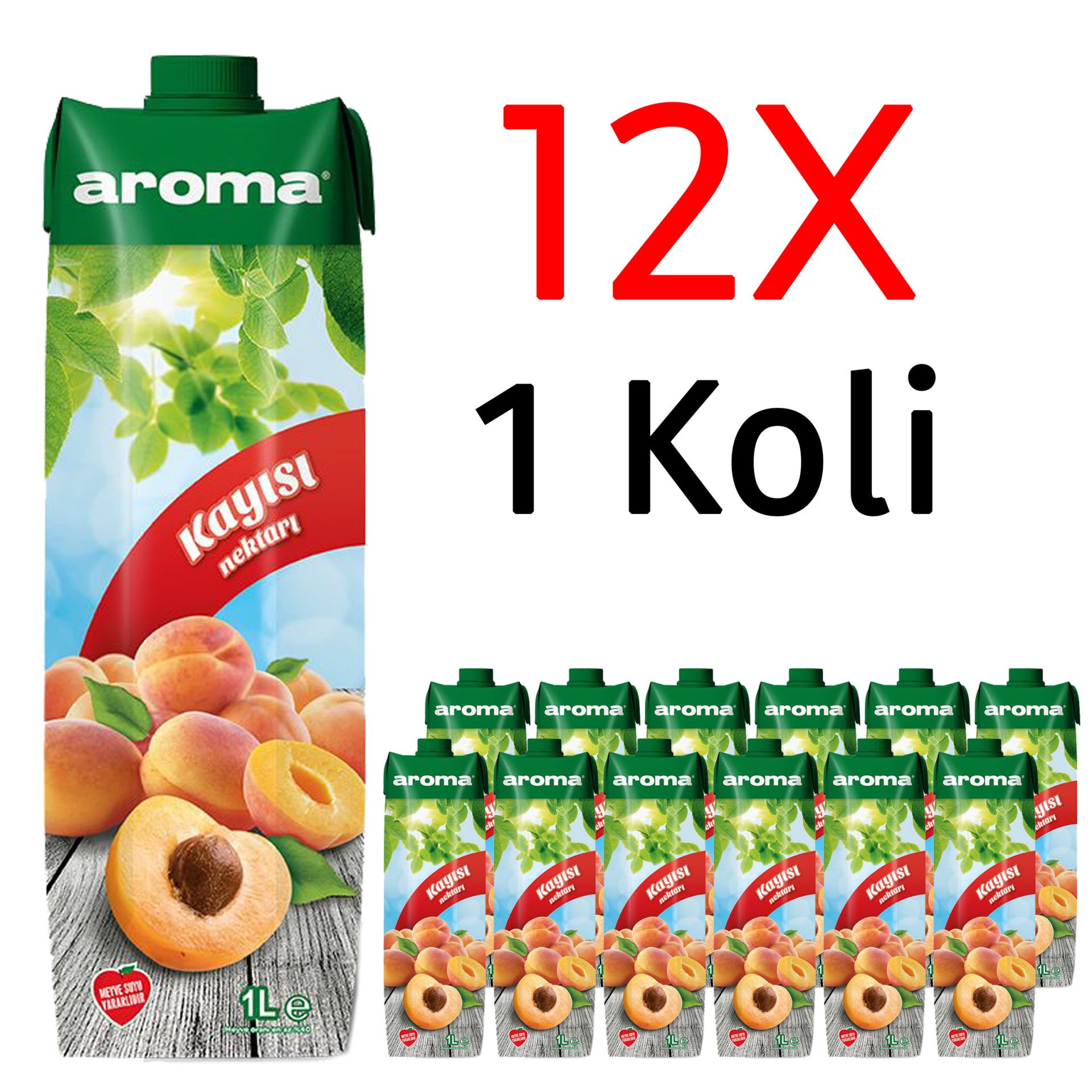 Aroma Nektar Kayısı Meyve Suyu 1L 12 Adet