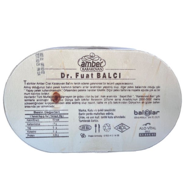 Dr. Fuat Balcı Amber Karakovan Petek Balı 700 G