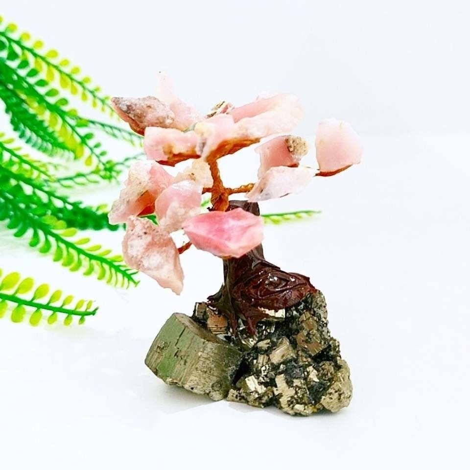 Pembe Opal - Pirit Doğal Taş Hayat Ağacı 00678