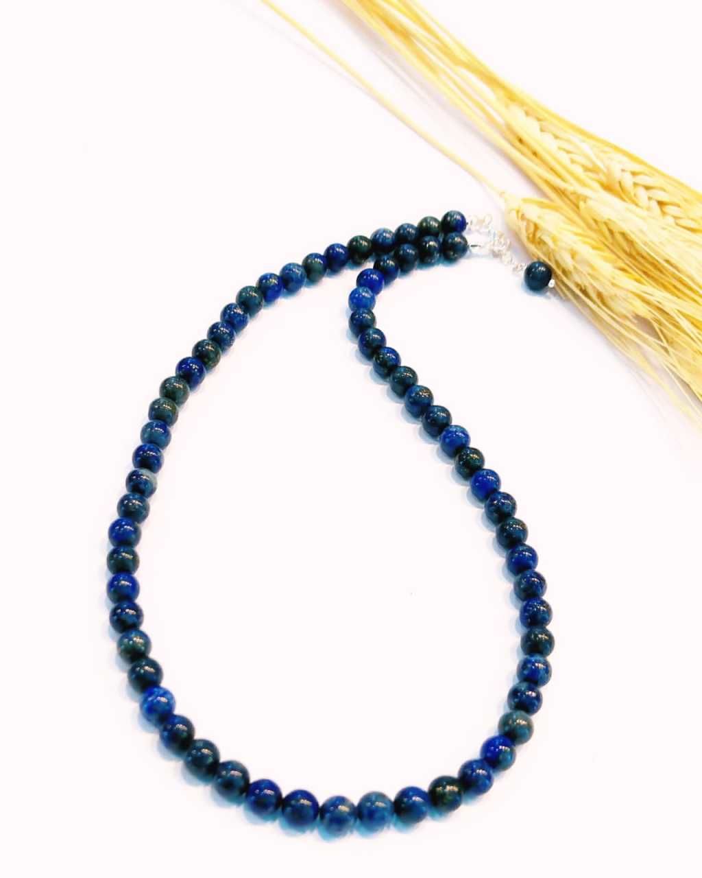 Lapis Lazuli Taşı Doğaltaş Kolye 6 mm