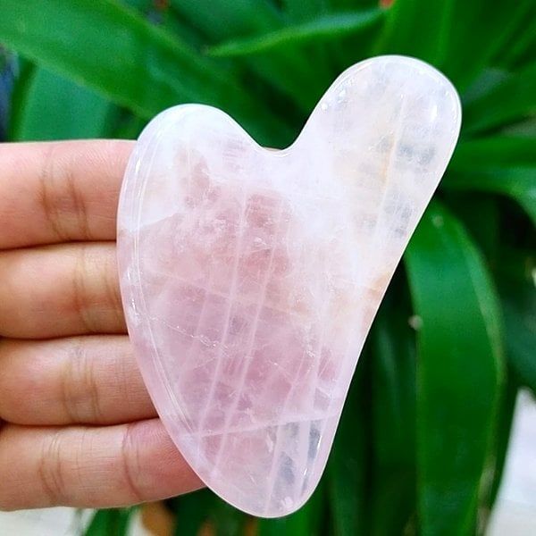 Pembe Kuvars Gua Sha Masaj Taşı
