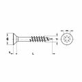 Hafele HOSPA-Havşa b.vida galv.K5,0x100mm