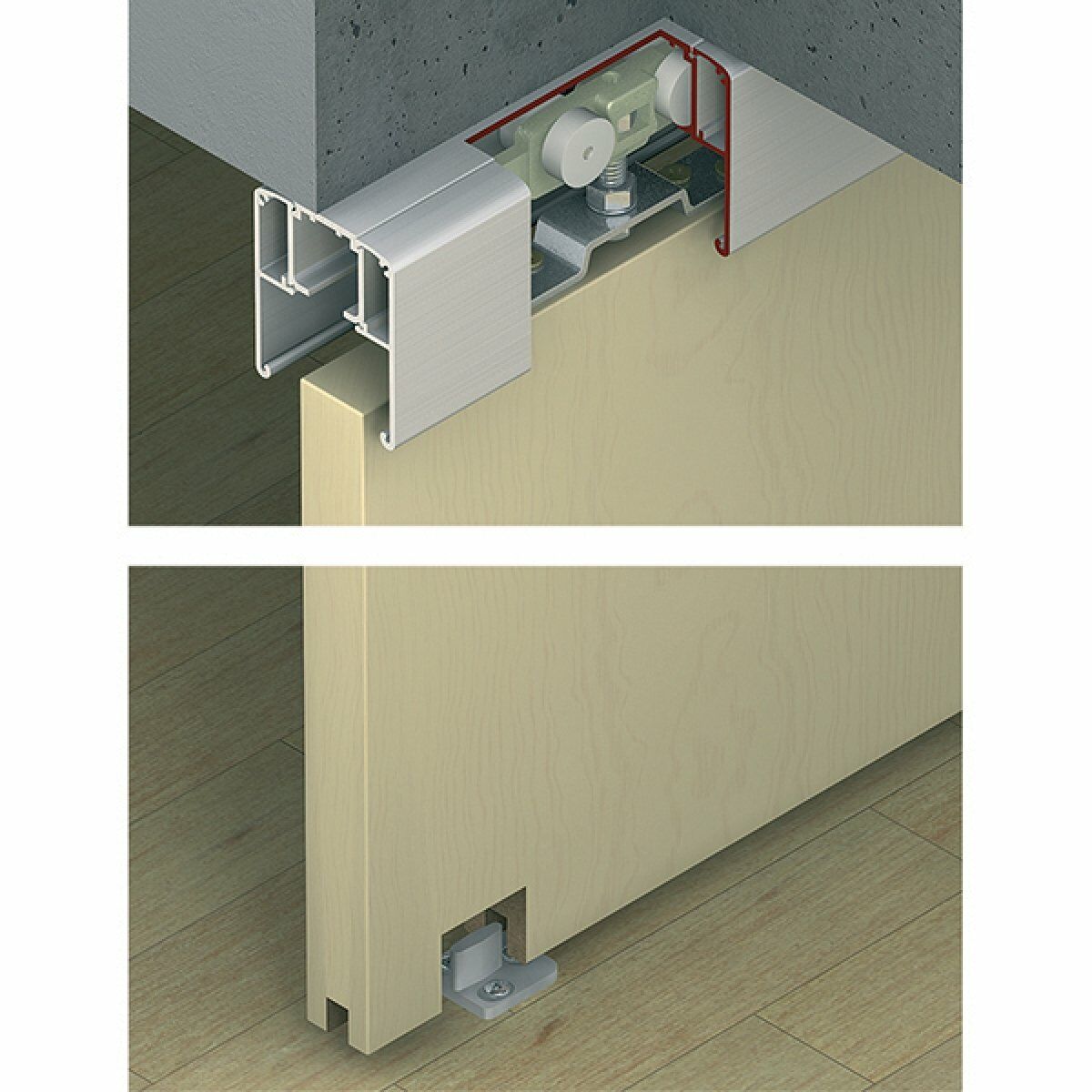 Hafele SLIDO Üst taşıyıcı ray, 2000mm