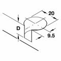 Hafele RAFIX 20 Gövde siyah 16mm