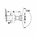 Hafele Kapı dürbünü parlak krom 31-57mm 170º