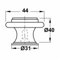 Hafele Stoper zemine, vidalı par.pirinç 31x40mm