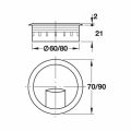 Hafele KABEL Kablo kapağı sürgülü p.çel. Ø60mm