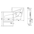 Hafele F.FOLD Makas set gri 96-101cm/6,5-12,8kg