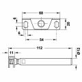 Hafele VETTO 1 G.raf taşıyıcı plakalı 12/24mm