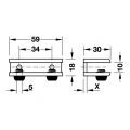 Hafele Raf tutucu cam krom parlak 8-10mm