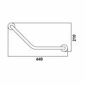 Hafele Açılı tutamak, parlak krom, 440mm