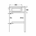 Hafele RISE Stor alüminyum renk. 600x720mm