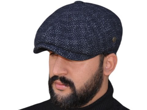 Pozze Kareli Yün Peaky Blinders Kışlık Erkek Şapka İngiliz