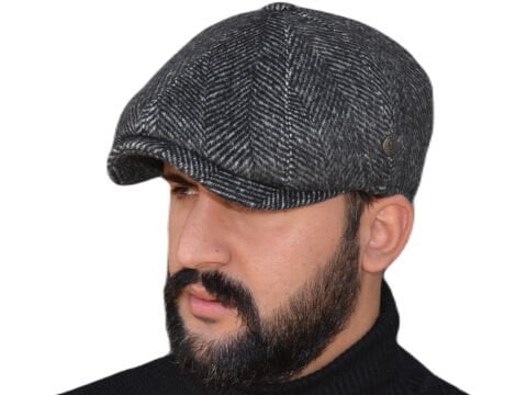 Pozze Balıksırtı Kaşmir Peaky Blinders İngiliz Kasket Şapka