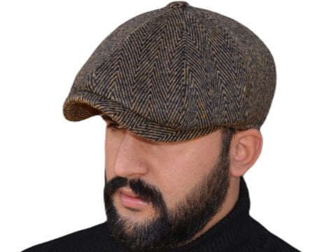Pozze Balıksırtı Kaşmir Peaky Blinders İngiliz Kasket Şapka