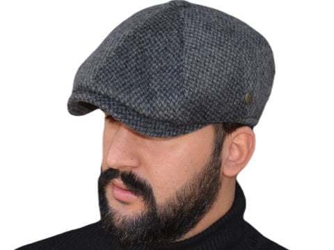 Pozze Kaşmir Twit Yün İngiliz Peaky Blinders Kışlık Erkek Şapka