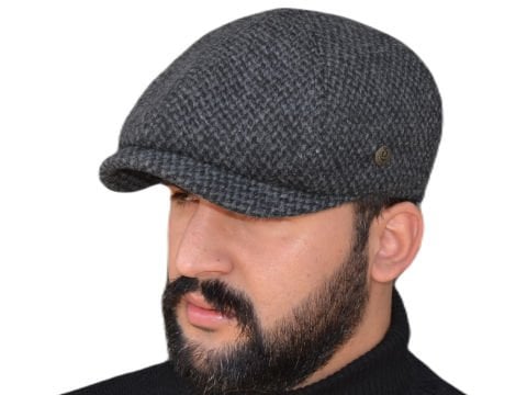 Pozze 6 Parçalı Twit Yün  İngiliz Tarzı Kışlık Erkek Kasket Şapka