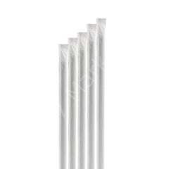 Beyaz Sargılı Kahverengi Kağıt Pipet 6x197 mm (5000'li Koli)