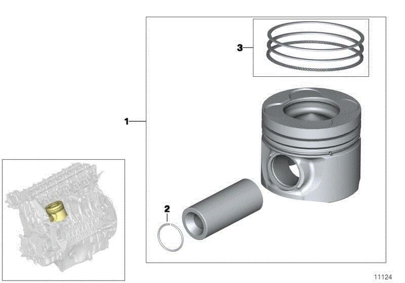 PİSTON 84.50MM / BMW E60-E61-E81-E82-E83-E87-E88-E90-E91 / 8770246050