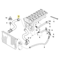 BMW E46 M52 M54 MOTOR RADYATÖR ALT HORTUMU 11531436408