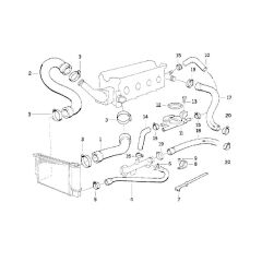 BMW E36 M40 M42 M43 M44 MOTOR SU HORTUMU 11531721711 ve 1743295