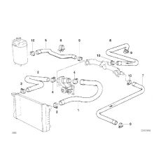 BMW E38 VE E39 M60 VE M62 MOTOR SU HORTUMU 11531741409