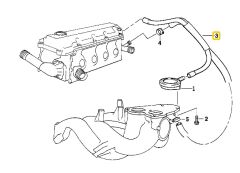 BMW M43-M44 MOTOR HAVALANDIRMA HORTUMU 11151743386 - 11151247903