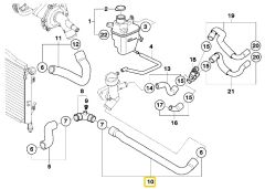 MİNİ R50 VE R52 W10 MOTOR RADYATÖR ALT HORTUMU 17121475561