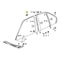 BMW E32 E34 VE E38 TAVAN OLUK KLİPSİ (10 ADET) 51131924953