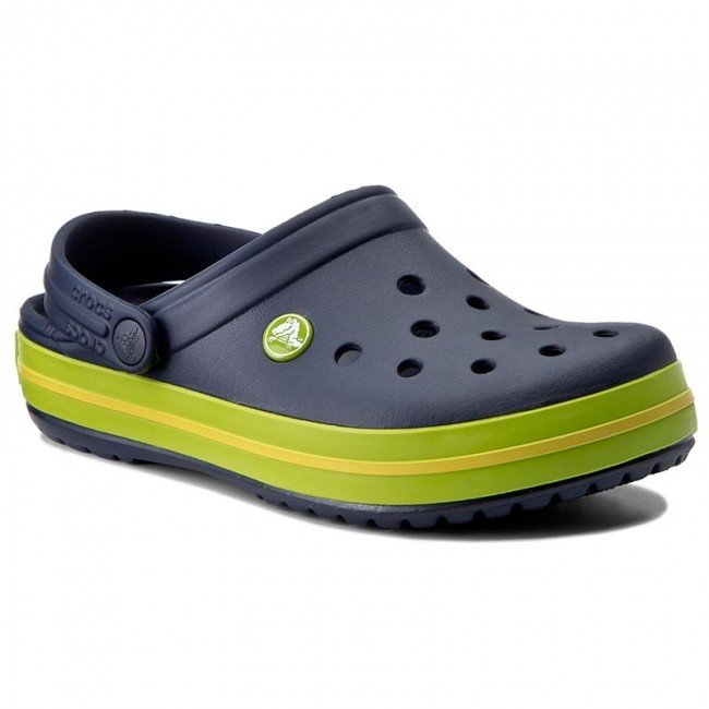 CROCS CROCBAND CLOG K NAVY VOLT GREEN LEMON