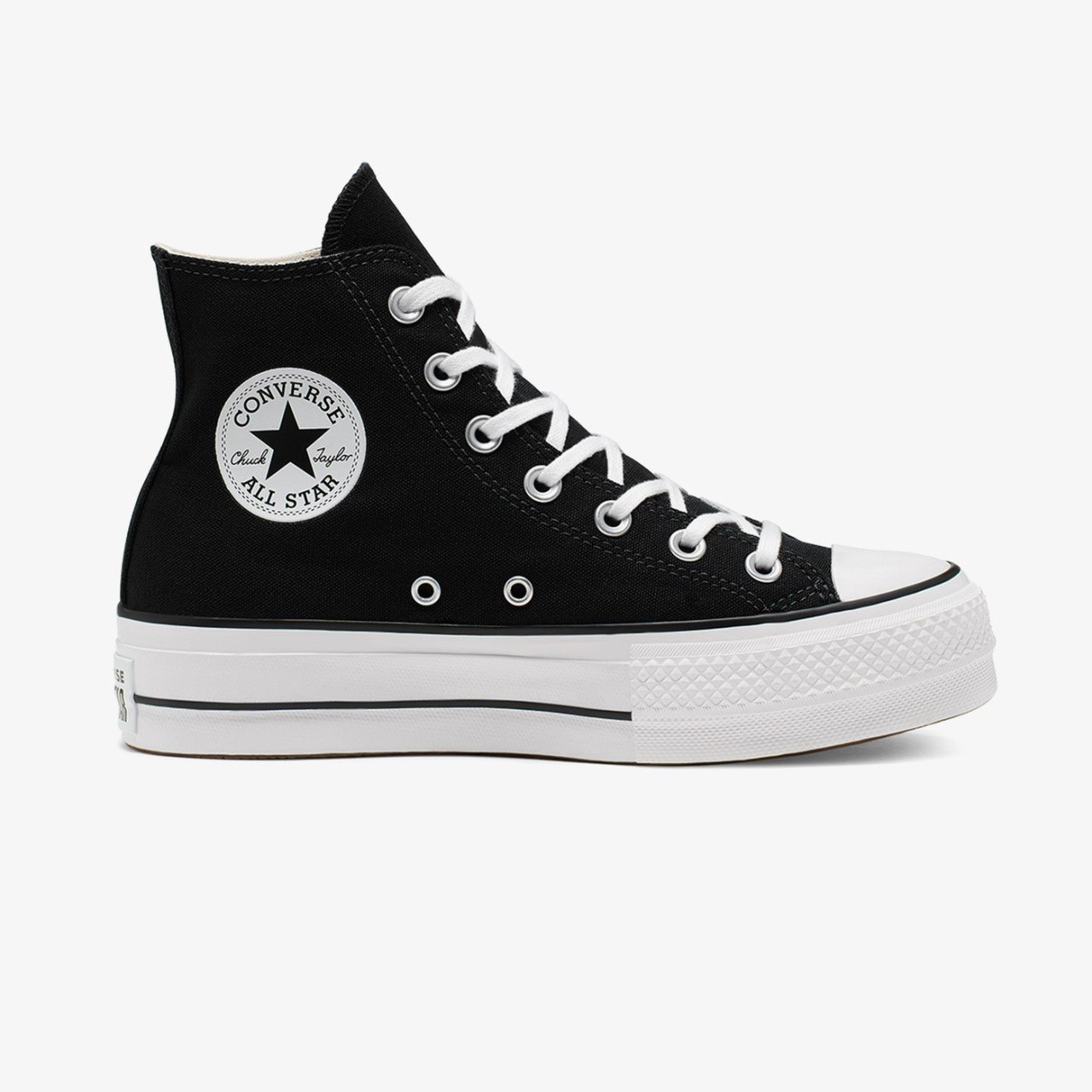 Converse 560845C Chuck Taylor All Star CTAS LIFT HI Siyah Beyaz Sneaker