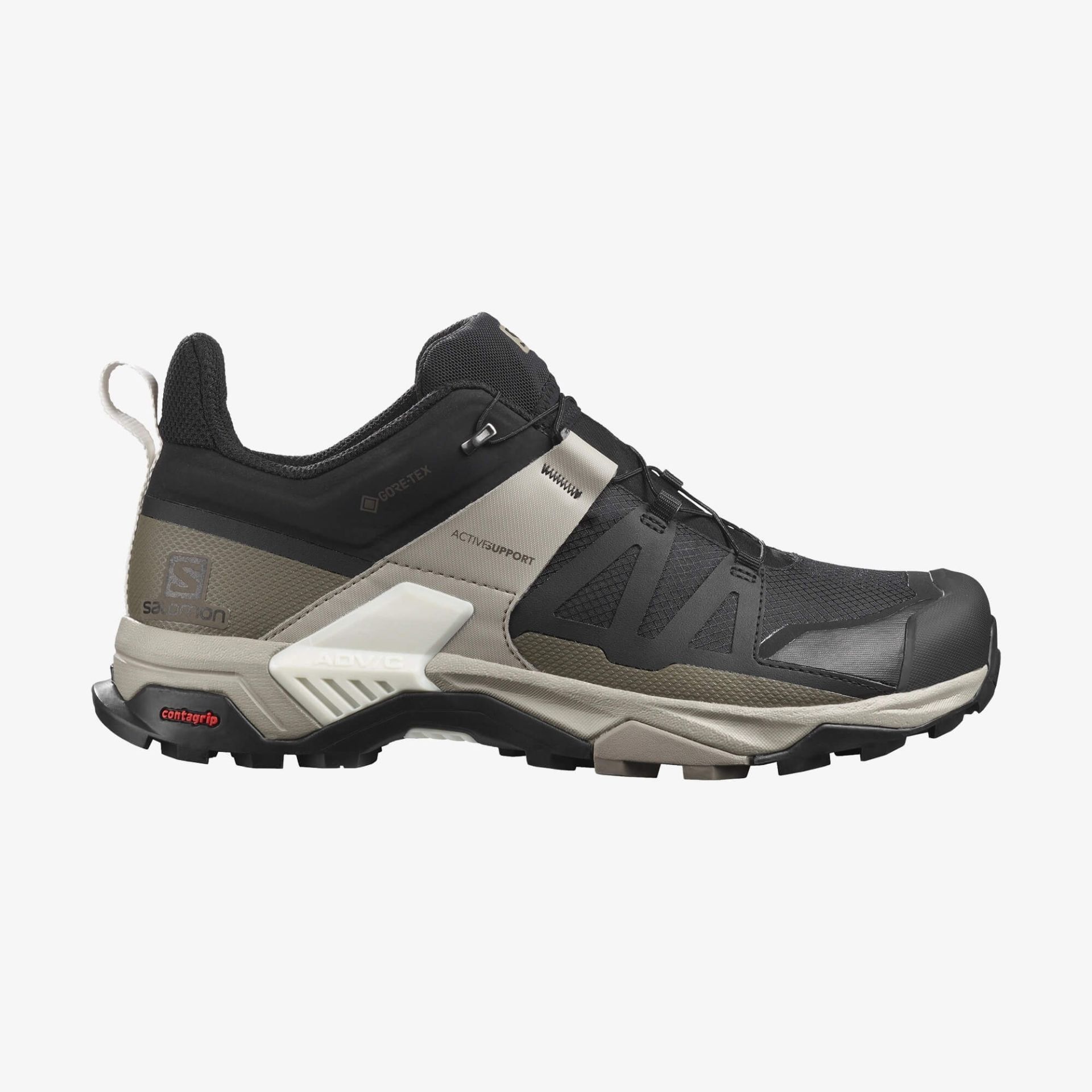 Salomon X Ultra 4 GTX Black/Vintage Khaki/Vanilla Ice Outdoor Ayakkabısı